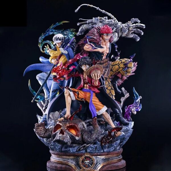 One Piece Statue Luffy,Kid & Law